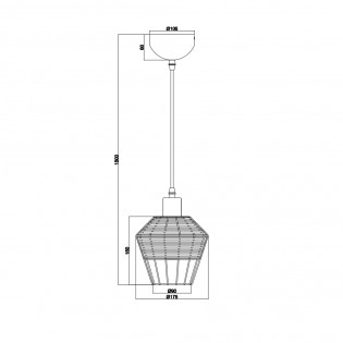 Lampe de suspension Borka