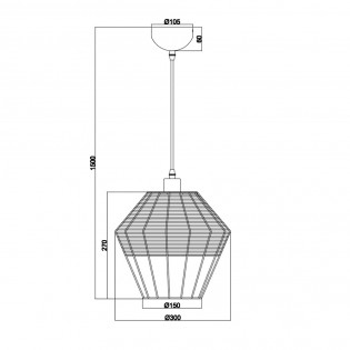 Lampe de plafond Borka