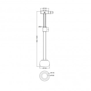 Suspension á LED Madison Opal Dimmable (8W)