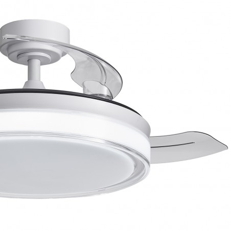 Ventilateur à LED avec pales rétractables Oroel Blanc CCT Dim (72W)