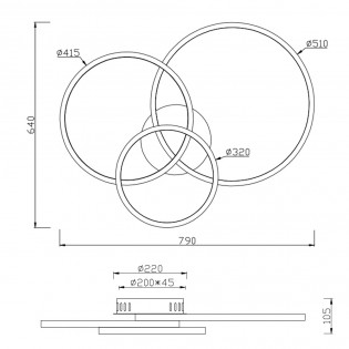 Plafonnier Led Aaron (36,5W)