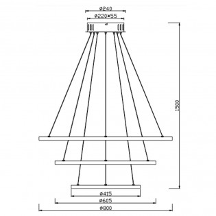 Lampe a suspension Led Aaron (78W)