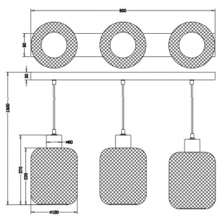 Lampe de plafond Calimero