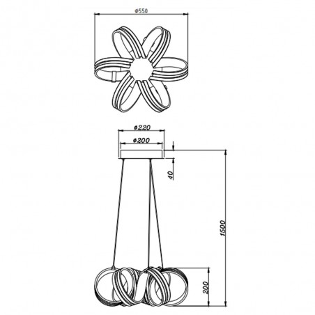 Lampe a suspensión Led Carrera (38W)