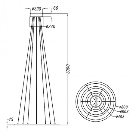 Lampe a suspensión Led Durban (75W)
