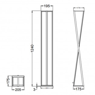 Lámpadaire Led Edge (26W)
