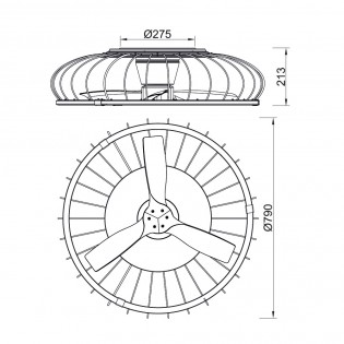Ventilador Plafón LED Nature (75W)