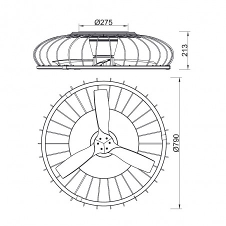 Plafón Ventilador LED Nature (75W)