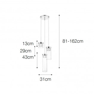 Lampe de suspension Diamant (3 lumieres)