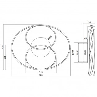 Plafonnier Led Gale (38,5W)