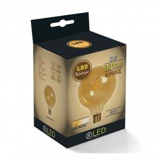 Ampoule LED ballon 125 caramel (6W-chaude)