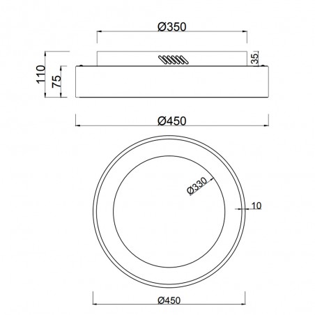 Plafonnier Led Girona (27W)