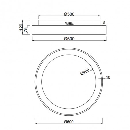 Plafonnier Led Girona (48W)