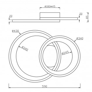 Plafonnier Led Granada (29W)