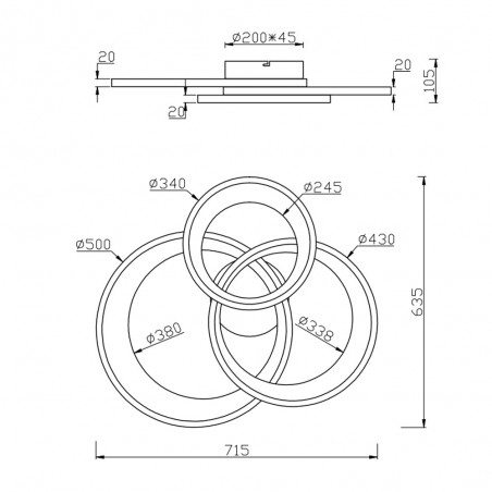 Plafonnier Led Granada (36W)