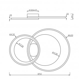 Plafonnier Led Granada II (36W)