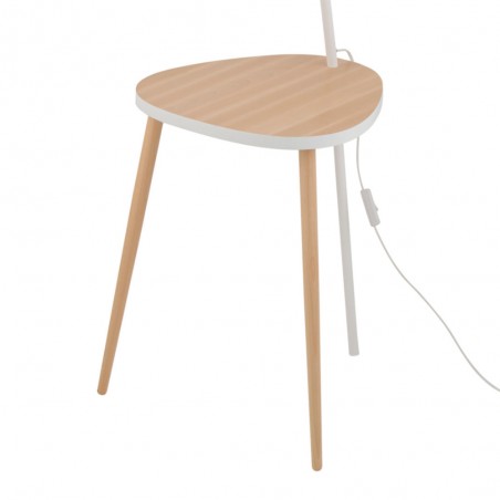 Lampadaire avec petite table Orange