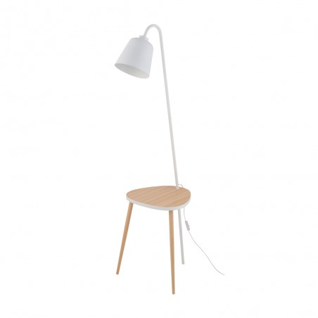 Lampadaire avec petite table Orange