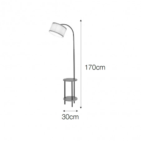 Lampadaire avec petite table Versailles
