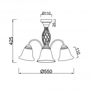 Lampe de plafond Rustica
