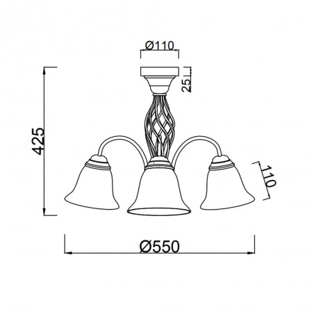 Lampe de plafond Rustica