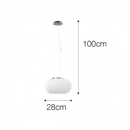 Lampe de plafond Opalina