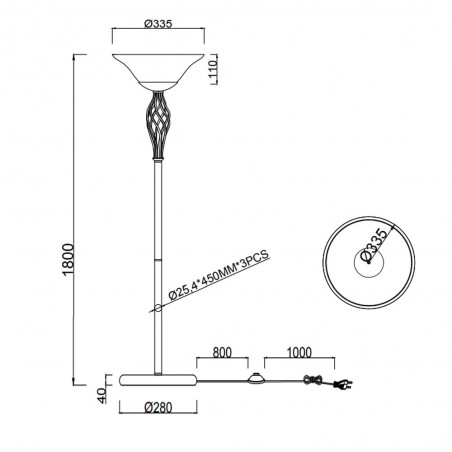 Lampadaire Rustica