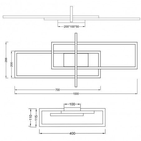 Plafonnier Led Salinas II (34W)