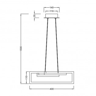 Lampe a suspension Led Salinas (34W)