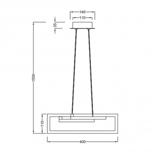 Lampe de plafond Led Salinas (34W)