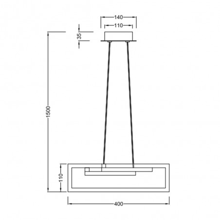 Lampe de plafond Led Salinas (34W)
