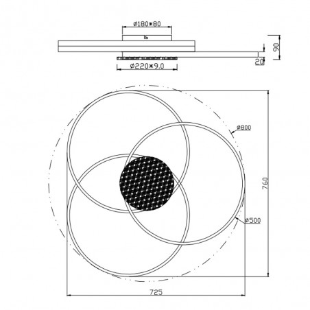 Plafonnier Led Sedona (40W)