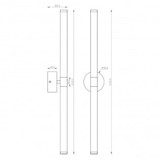 Applique Murale á LED Axis (2x8W)