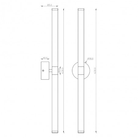 Applique Murale á LED Axis (2x8W)