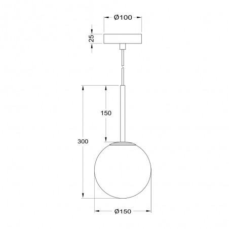 Lampe de plafond Basic Form Or