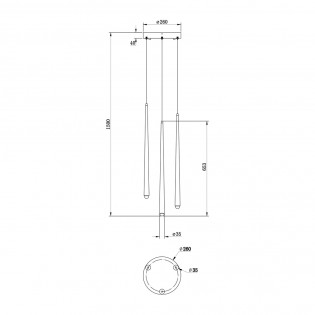 Lampe de plafond á LED Cascade (3x6W)