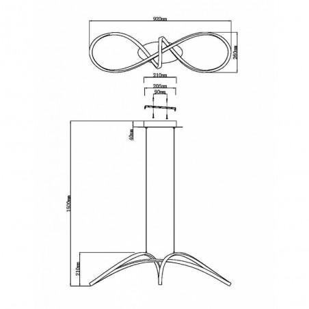 Suspension á LED Curve (42W)
