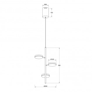 Lampe de plafond á LED Fad (3x6W)