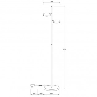 Lampadaire á LED Fad (2x6W)