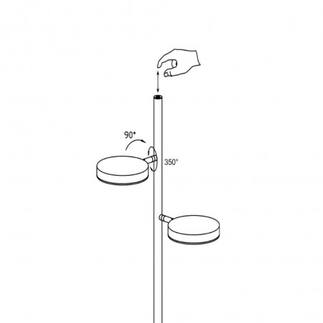Lampadaire á LED Fad (2x6W)