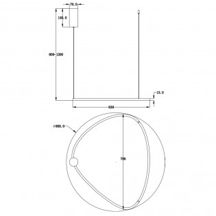 Suspension á LED Glint (36W)