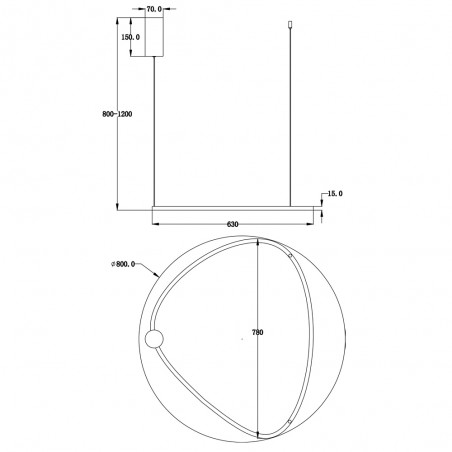 Suspension á LED Glint (36W)