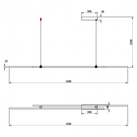Suspension á LED Halo (48W)
