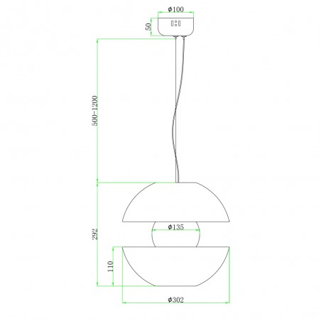 Suspension á LED Rebel (6W)