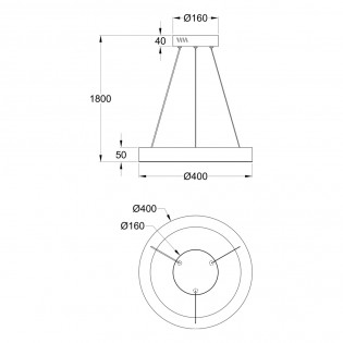 Suspension á LED Saturno (36W)