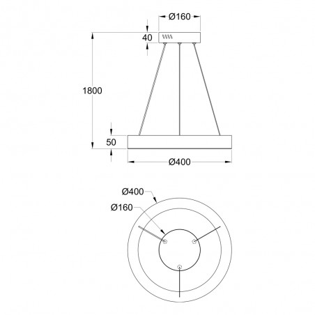 Suspension á LED Saturno (36W)