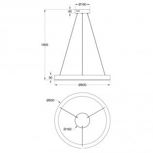 Suspension á LED Saturno (45W)