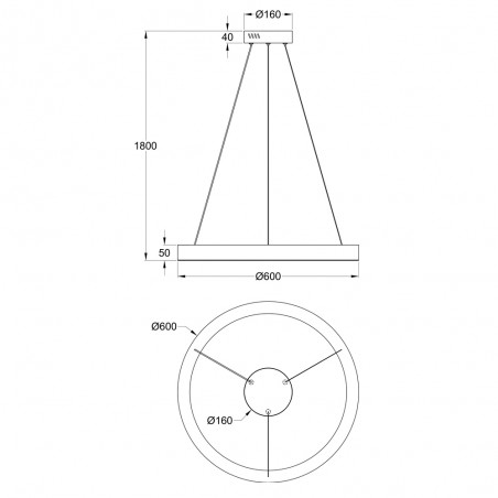 Suspension á LED Saturno (45W)