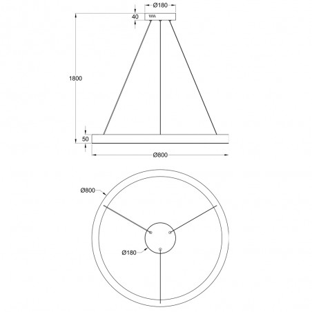 Suspension á LED Saturno (60W)