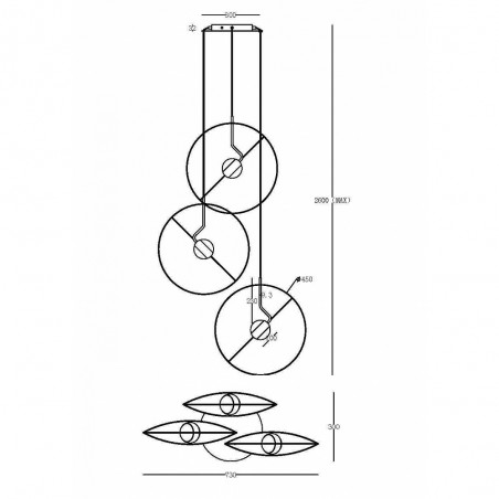 Lampe suspendue á LED Reflex (40W)